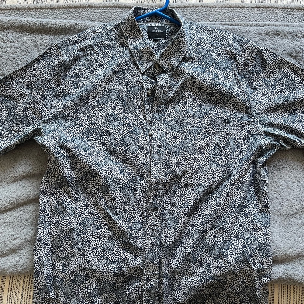 Rip Curl Black and White Floral Dot Shirt